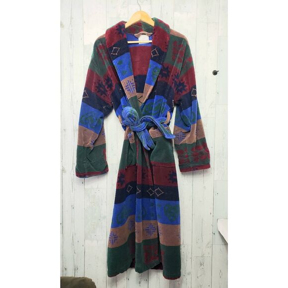 TJ Lawford Other - Vintage VTG 90's 1990's TJ Lawford Aztec Southwestern Print Bathrobe Sz. Lg.